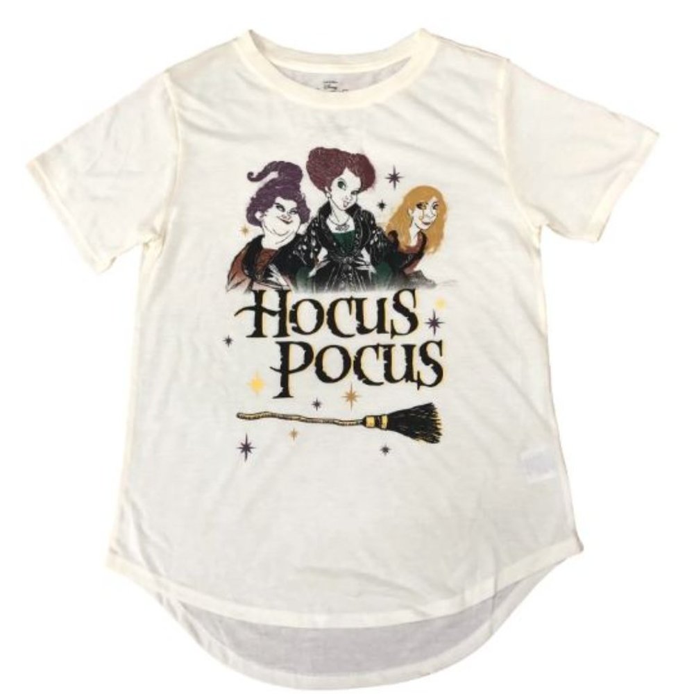 Disney Junior Womens Ivory Hocus Pocus Halloween T-Shirt